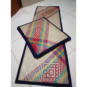 Chemin de table en fibre de Murta naturelle tissé à la main Shetal Pati (Sitol Pati) – 1 chemin de table + 6 sets de napperons – Écologique et traditionnel pour la maison - Product Image 5