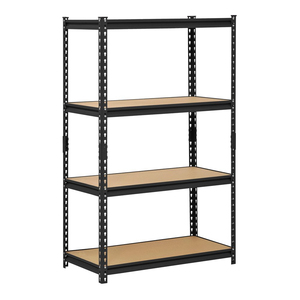 Estantería de Almacén de 4 Niveles, Capacidad de Carga de 1200 kg, Estantes Metálicos Ajustables con Recubrimiento en Polvo para Garaje, 16 Pulgadas de <span class=keywords><strong>Ancho</strong></span> x 40 Pulgadas de Profundidad x <span class=keywords><strong>60</strong></span> Pulgadas de Alto, Color Negro - Product Image 1