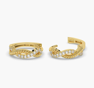 Bagues en or 14 carats certifiées IGI avec diamants de laboratoire pour femmes, taille brillant, bijoux de luxe tendance pour mariage/fête - Product Image 4