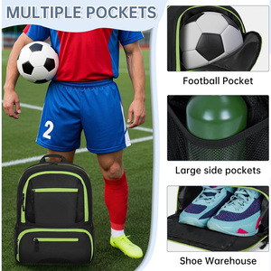 Mochilas Personalizadas para Entrenamiento de Fútbol, Bolsas Deportivas para Equipos de Fútbol, Equipamiento para Jugadores, Fabricante OEM de Pakistán, Exportación, Suministro al por Mayor - Product Image 5