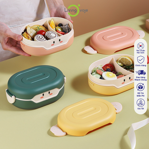 MICROWAVE <b>LUNCH</b> <b>BOX</b> BENTO <b>BOX</b> CUTE DESIGN KOREAN STYLE BPA FREE 780ml 2 <b>COMPARTMENTS</b> DETACHABLE ENVIRONMENT-FRIENDLY - Product Image 4