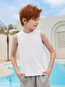 Camiseta sin Mangas Blanca de Verano para Niños, de Alta Calidad, 100% Algodón, Cuello Redondo, Lisa, al por Mayor - Product Image 3