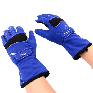 Gants de course unisexes résistants à l'usure, antidérapants, avec revêtement en PU, design à panneaux rouge et noir, pour le motocross et l'utilisation en extérieur - Product Image 1