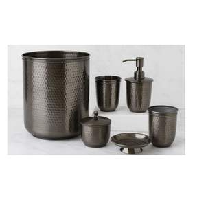 Premium Hotel Metal <b>Bathroom</b> <b>Set</b> Tissue Holder <b>Soap</b> <b>Dispenser</b> Toothbrush Cup Waste Bin - Product Image 1