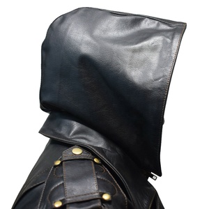 Casual Jacket Windproof Winter Men Pu <b>Leather</b> Jacket Fashion Motorcycle-Protective <b>Black</b> Jackets With Hoodie - Product Image 4
