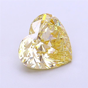 Diamante Amarillo Intenso de Corte Corazón, Cultivado en Laboratorio, 1.00 Quilates, VS1, Certificado, Diamante Amarillo Creado en Laboratorio para Joyería Fina Sostenible - Product Image 3