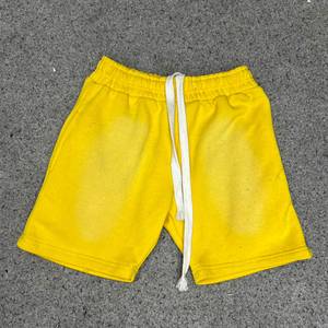 Custom <b>Men</b>’s <b>Yellow</b> Gym <b>Shorts</b> REXFIT SPORTS Printed Athletic <b>Shorts</b> Breathable Fitness <b>Shorts</b> Streetwear Cotton Blend <b>Shorts</b> - Product Image 1