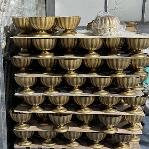 bold blossom High Quality Copper Metal <b>Vase</b> Modern Home <b>Wedding</b> Event Table Centerpieces Decor Wholesale - Product Image 6