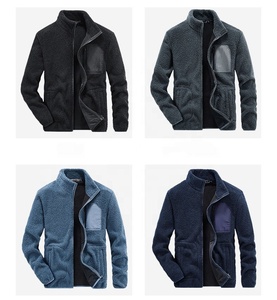 100% algodón Unisex Otoño Invierno Polar chaqueta al aire libre abrigo polar Sherpa polar manga cremallera móvil bolsillo chaquetas - Product Image 6