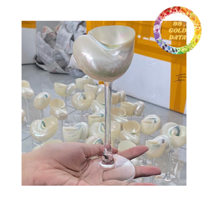 Seashell wine glass handmade natural shell <b>goblet</b> for wine serving and beach decor use - Product Image 4