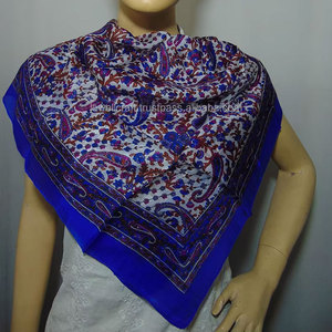 Pañuelo Cuadrado de Seda 100% Pura para Mujer, con Estampado Floral Paisley, Pañuelo de Seda Pura de Lujo, Suave y Elegante, para Cabeza y Cuello - Product Image 3