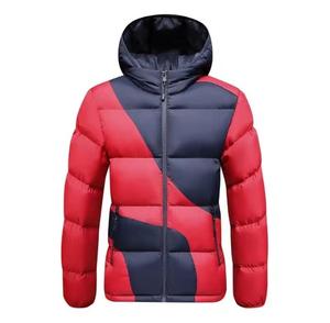 Chaqueta Acolchada Impermeable con Capucha Unisex, Chaqueta Informal de Invierno con Forro Polar de Poliéster/Nailon, Diseño a Cuadros, Cierre de Cremallera Frontal, Corte Regular - Product Image 4