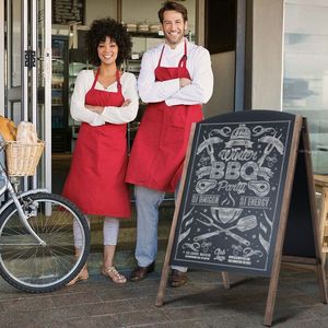 Lavagna pubblicitaria in legno a forma di A da 40 pollici, stile lavagna, per marciapiede, segnaletica per matrimoni - Product Image 3