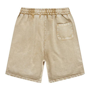 Pantalones Cortos Personalizados 2026, 100% Algodón French Terry, con Serigrafía Personalizada, con Cordón, Efecto Desgastado por el Sol, Estilo Vintage para Hombre, Lavado Ácido - Product Image 3