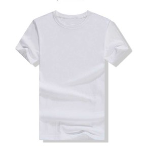 T-shirt en coton à manches courtes, col rond, personnalisable avec logo brodé ou imprimé, design DIY, peint à la main, transfert thermique. - Product Image 5