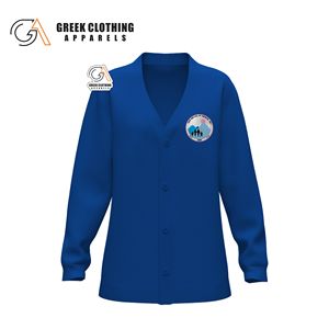 Cardigan personnalisé Jack and Jill of America, col en V, pulls pour femmes, cardigan en acrylique, rayures universitaires, broderie. - Product Image 1