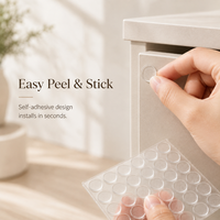 Tampons de protection transparents en PVC pour tiroirs, autocollants, anti-collision, 12x2mm