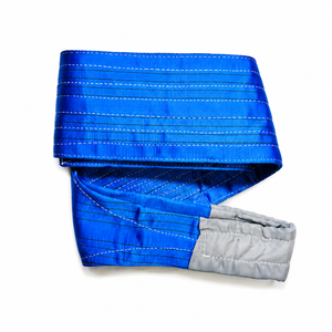 Sangle plate haute performance 8 tonnes pour la manutention de l'acier, en polyester haute ténacité avec boucles renforcées - Product Image 1