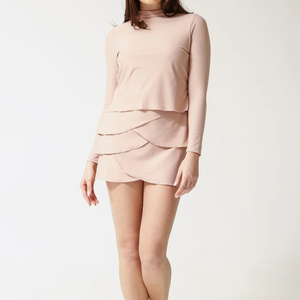 Traje de Baño Musulmán de Dos Piezas para Mujer, Estilo Burkini, Corte Alto, Cierre de Cremallera, Estampado Sólido, Logotipo Frontal, Impermeable y Transpirable - Product Image 2