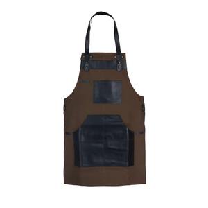 Delantal de Trabajo de Lona Encerada Gruesa y Duradera con Cremallera, Ajustable con Tirantes Cruzados, para Chef, Barbacoa, Barbero, Carpintero, Equipo de Taller LCA-0045 - Product Image 1