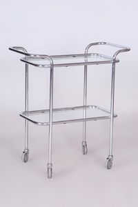 Luxury Gold Metal Serving Trolley with Glass Shelves for Home Bar Tea Coffee and Beverage Serving Cart - Product Image 5