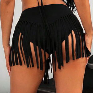 Falda de cuero con cintura elástica de moda urbana en venta, diseño propio personalizado, falda de cuero para mujer - Product Image 1