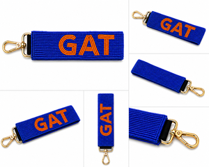New Classic Custom Game Day Beaded Keychain Team Sports Colors Adjustable Key Holder & <b>Bag</b> <b>Charm</b> Gold - Product Image 5