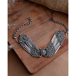 Collier superposé en argent Meera Jaipur Devika Fashion - Product Image 1