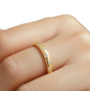 Bague de fiançailles en or massif 10K 14K 18K avec diamant de laboratoire taille ronde, couleur DEF, clarté VS-VVS, sertie clos, certifiée IGI - Product Image 6