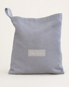Custom Logo 140 GSM Recycled Cotton Hair Dryer Storage Bag 30x40 cm Hanging Handle Hotel Salon Travel Pouch Wholesale OEM ODM - Product Image 4
