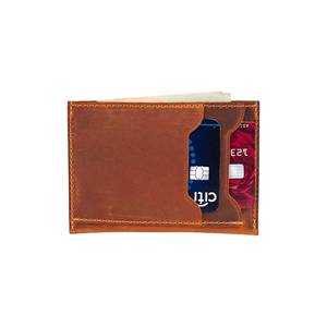 Nouveau porte-cartes fin en cuir véritable, portefeuille minimaliste pour homme, fermeture ouverte, longueur courte, coutures solides, marron, fait main - Product Image 5