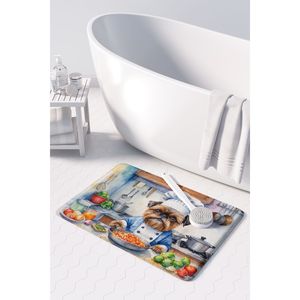 Alfombra de cocina de espuma viscoelástica de Chef Griffon de Bruselas, cojín antifatiga lavable a máquina, alfombra de baño cómoda - Product Image 3