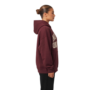 Women's Street Style Over-Size Hoodie <b>Distressed</b> Front Customized Designed Hood Pullover Heavyweight Fleece Cotton Hooded <b>Top</b> - Product Image 4