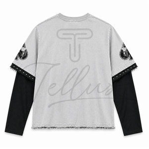 Camiseta de manga larga para hombre, corte ajustado, algodón de alta calidad, colores personalizados, camiseta de moda para hombre. - Product Image 2