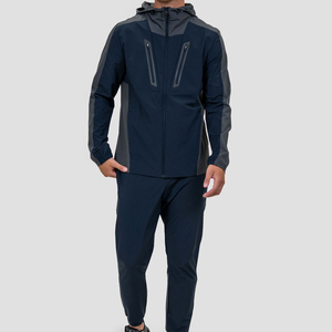 Ensemble de survêtement en nylon pour homme, deux pièces, durable, léger, matière nylon, design personnalisé, course à pied, entraînement, vêtements de sport d'extérieur - Product Image 1