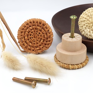Rattan doorknob luxury <b>door</b> <b>pull</b> <b>handles</b> woven knob <b>handle</b> for home decoration good prices - Product Image 6