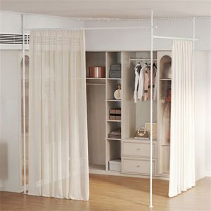 Asta per Tende a L Regolabile, Senza Foratura, Resistente, 71 cm (L) x 102 cm (A), Bianca - Product Image 3