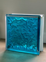 Blocs de verre cristallin transparent de 7,5 pouces, matériaux de construction médicaux avec motif nuage texturé pour usage extérieur et en cuisine