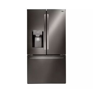 LG 26 pies cúbicos Refrigerador Inteligente con Puerta Francesa y Wi-Fi, Sistema de Hielo Slim SpacePlus, Acero Inoxidable Negro - Product Image 1