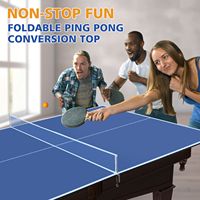Table de tennis de table D0100XTK8PX 8 pieds bleue pliable portable pour jeux d'intérieur avec filet en matériau PP