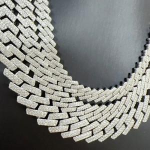 Custom 925 Sterling Silver Miami Cuban Link Necklace with <b>Rope</b> <b>Chain</b> VVS Moissanite Rapper's Fine <b>Chains</b> Necklaces Gift for Men - Product Image 5