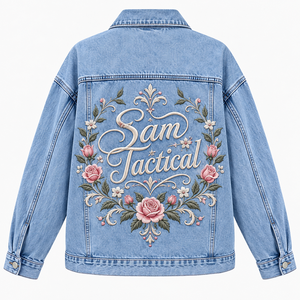 Chaqueta Vaquera Personalizada de Alta Calidad para Mujer, Estilo Casual, Color Rosa y Negro, Tejido Vaquero Teñido, Larga, Transpirable, con Relleno de Algodón - Product Image 5