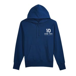 เสื้อฮู้ดสีน้ำเงินเข้มทรงหลวม สวมใส่สบาย เสื้อฮู้ดผ้าฟลีซสำหรับผู้ชาย เสื้อแขนยาวเนื้อนุ่ม อุ่นสบาย สไตล์สตรีทแวร์ สามารถสั่งทำได้ - Product Image 2