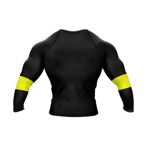 SAQIB&CO Rashguard Unisex para Artes Marciales Mixtas, Ajustado, Manga Larga, Secado Rápido, Spandex/Poliéster, Estampado Negro y Verde Menta - Product Image 6