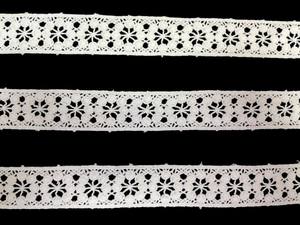 Premium quality <b>White</b> Cotton Crochet <b>Lace</b> Border Trim <b>Fabric</b> Floral Pattern Breathable Eco-Friendly Lightweight Saree Dress Bulk - Product Image 5