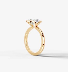 Anillo de Moissanita con Corte Marquesa, Plata de Ley 925, Chapado en Oro, Elegante Anillo de Compromiso, Boda, Aniversario, Promesa, para Mujer - Product Image 2