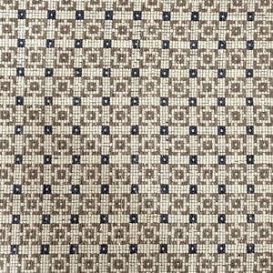 Tapis DECORDEC beige et noir en laine antidérapant à motif géométrique micro-quadrillé répétitif pour salon, chambre et hôtel - Product Image 4
