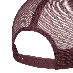 INDEX APPAREL Burgundy Mesh Trucker Cap 6-Panel Adjustable Unisex Casual <b>Hat</b> Spring <b>Summer</b> Solid Color - Product Image 6