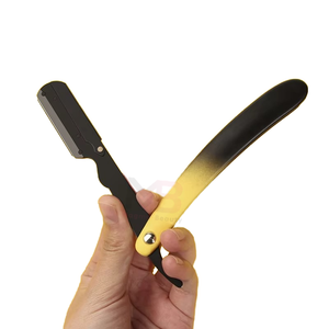 Afeitadora Portátil de Acero Inoxidable con Color Degradado para Hombre, Herramienta para Recortar Cejas y Limpiar la Cara, Cuchilla Manual Clásica - Product Image 4
