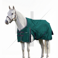 Couverture de cheval robuste et légère, imperméable et respirante, pour l'extérieur, en polyester Ripstop, rembourrée de coton